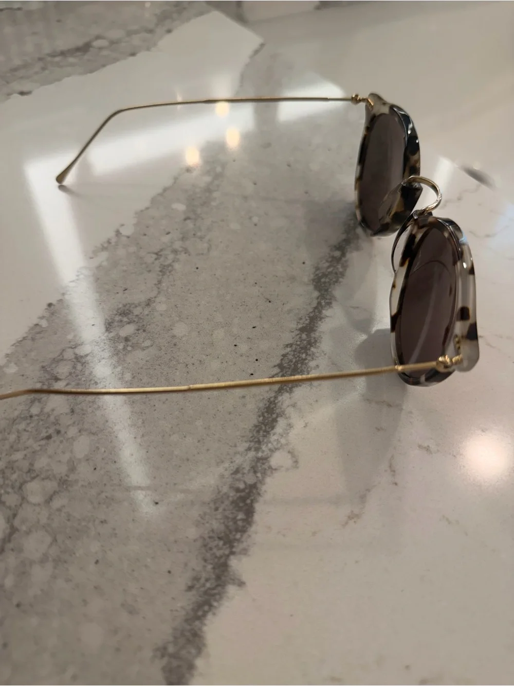 Illesteva Tortoise Frame Sunglasses with Rose Lenses